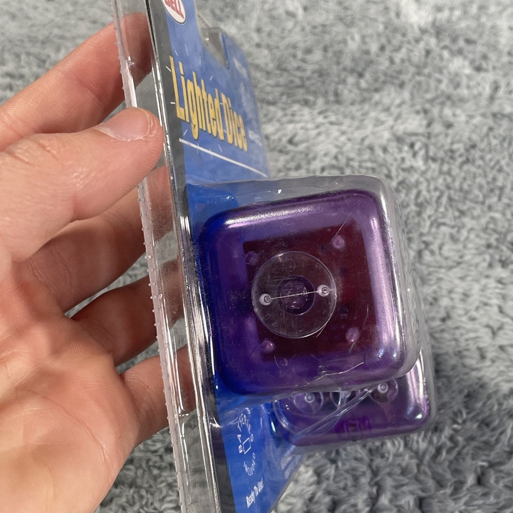 Bell Plastic Motion Light Up Dice Clear/Purple Vintage RARE Item 2001 HTF NOS - Picture 5 of 12